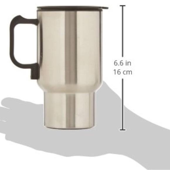 NWOT Stainless Steel Travel Mug with Car Adapter - Picture 2 of 9